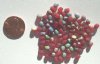 100 5x4mm 4-Sided Matte Red Vitrail Ovals